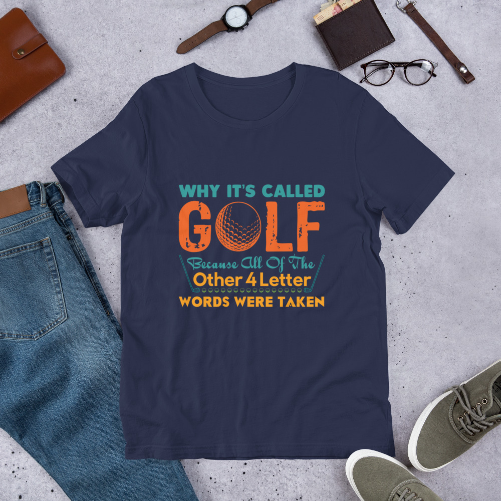 Funny Golf T-Shirt | Witty Golfing Gift for Men | 4-Letter Words